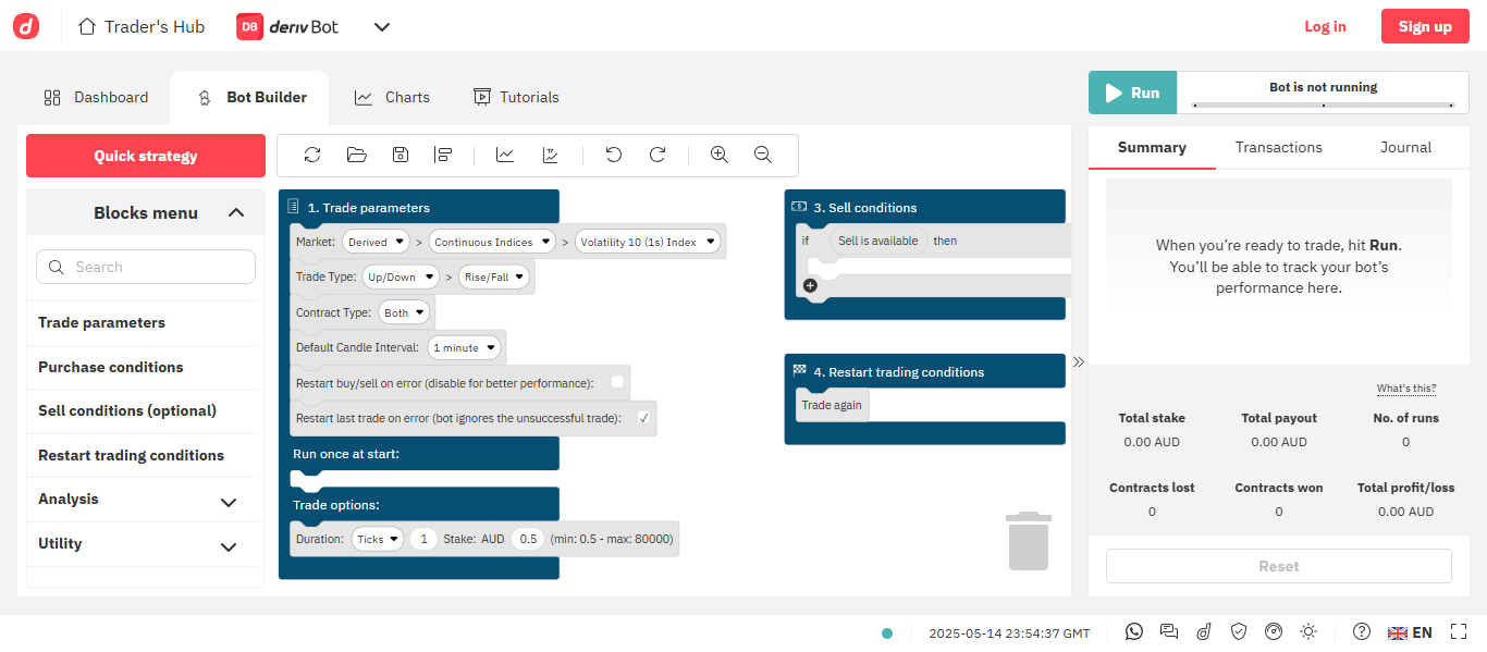 Bot de Opções Binarias Deriv: Negociação Automatizada 5 Bot de Opções Binarias Deriv: Negociação Automatizada