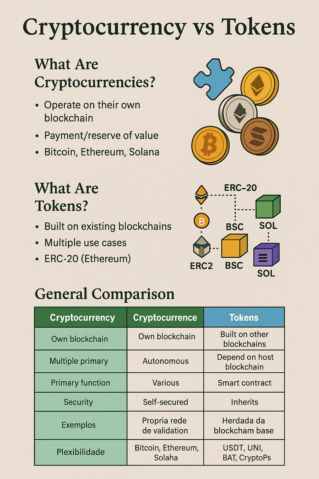 Criptomoedas vs Tokens Entendendo as Diferenças Fundamentais Criptomoedas vs Tokens Entendendo as Diferenças Fundamentais